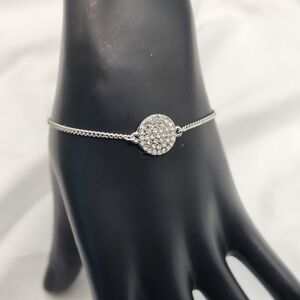 Elegant Silver Bracelet with Crystal Accents